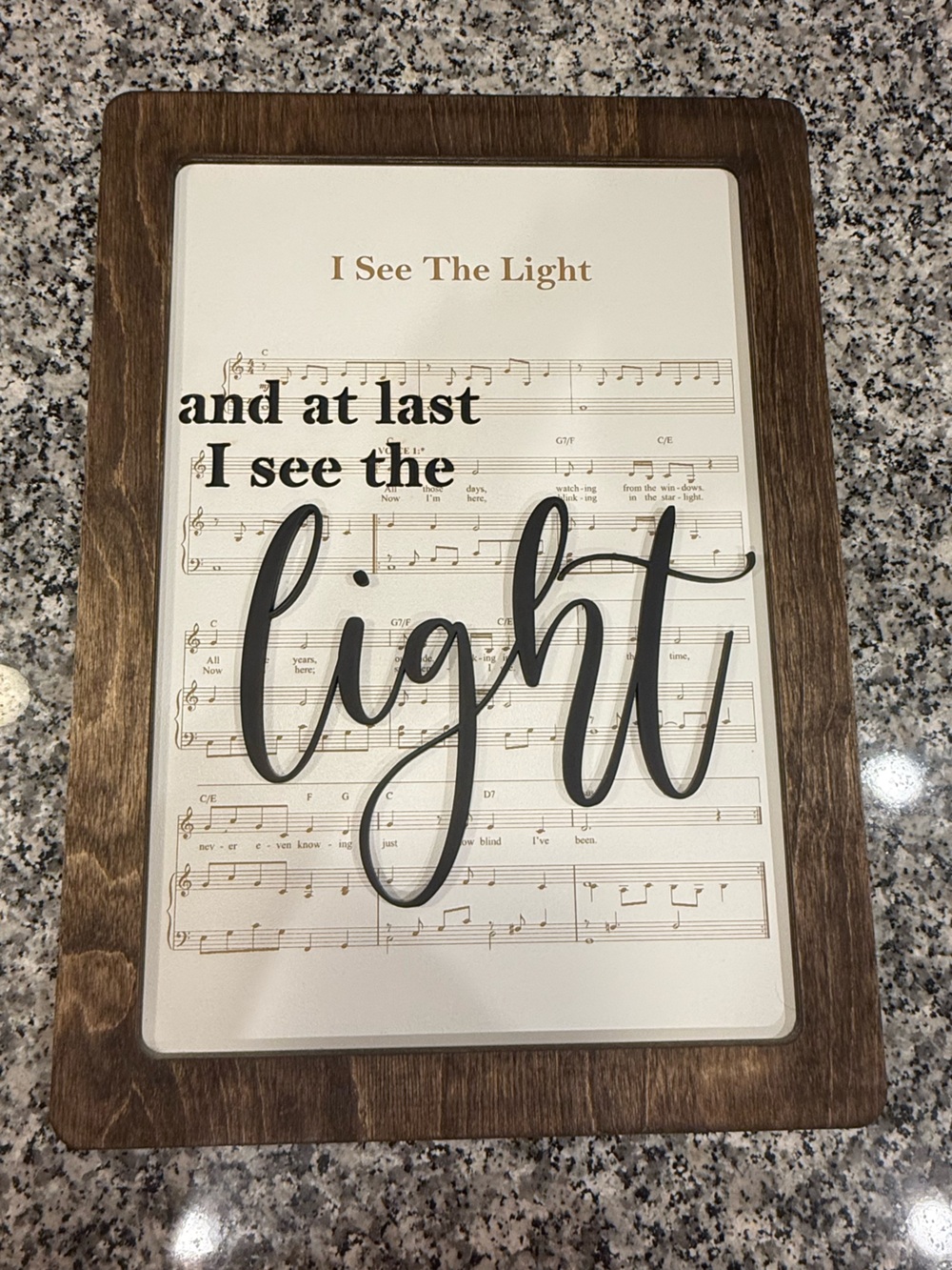 Castle Bound Supply Co Disney I see the Light Magical Playlist Sign